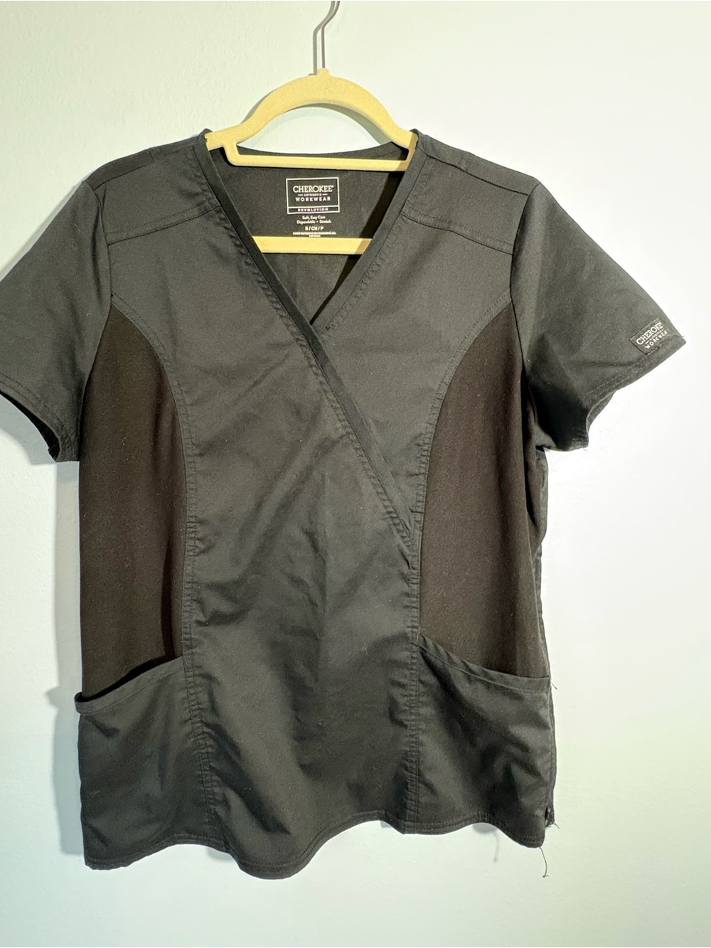 Cherokee maternity scrubs Black V-Neck Scrub set, 2 tops and 1 pants